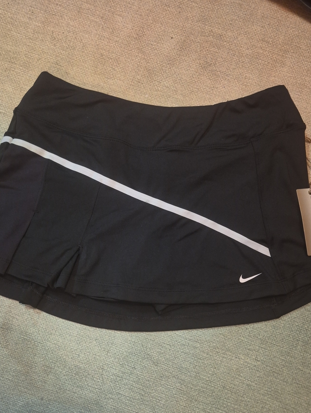 Nike Women’s Black Skort with White Diagonal Stripe
